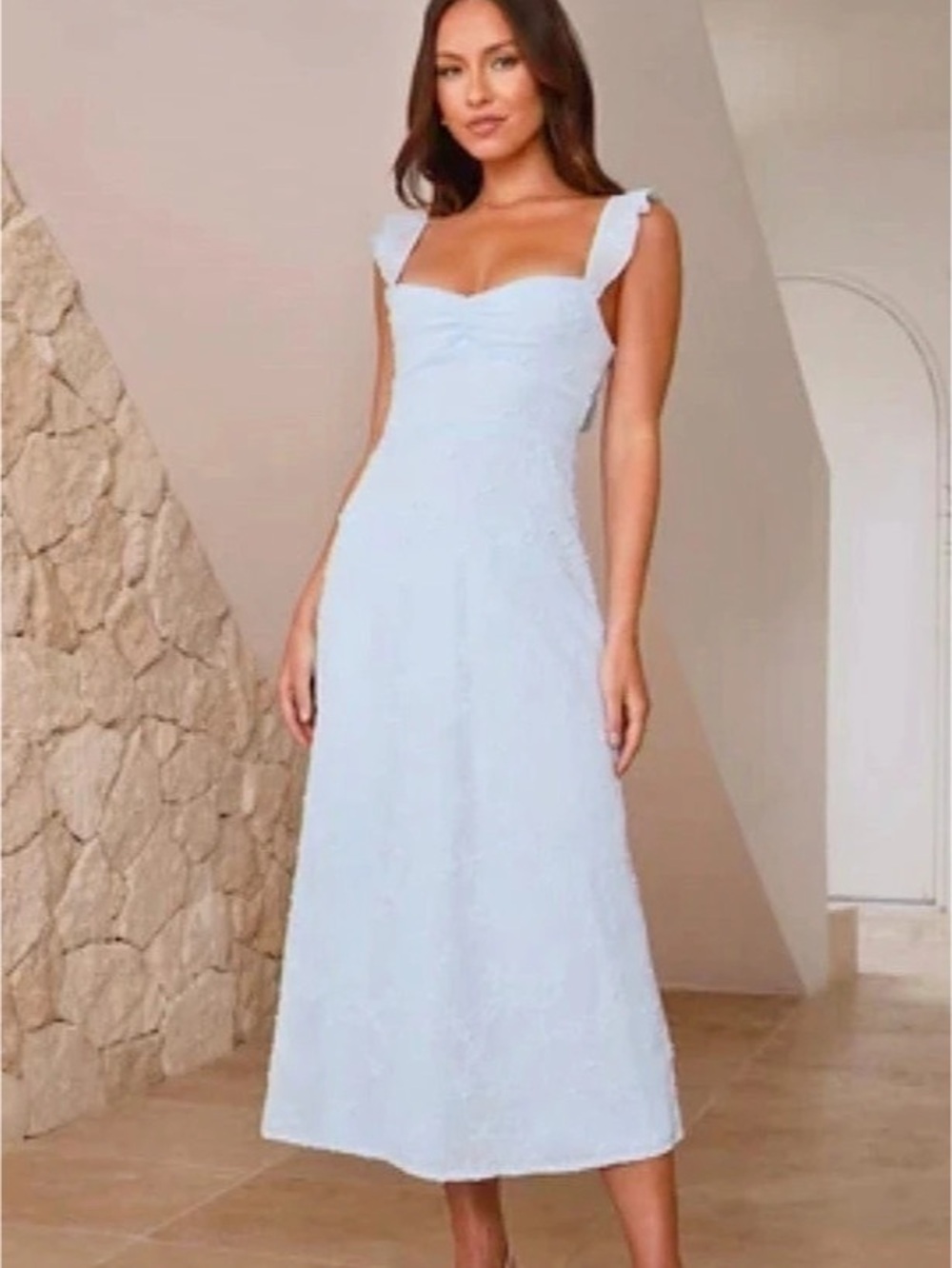 NWT Hello Molly Starfish Wish Midi Dress Blue-Medium